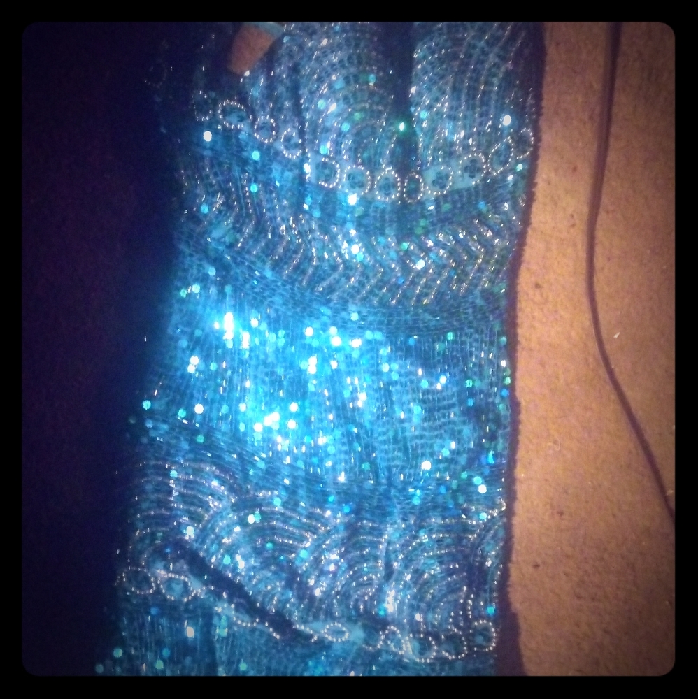 Glittery blue dress